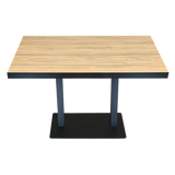 Table restaurant 4 personnes Valence piétement au choix