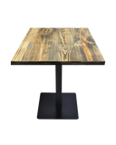 Table restaurant chêne foncé piétement au choix