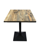 Table restaurant chêne foncé piétement au choix