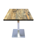 Table restaurant chêne foncé piétement au choix